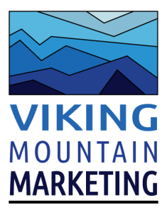 Company logo for Viking Mountain Marketing showing stylized graphic of Blue Ridge Mountains with text